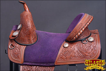Hilason Western American Leather Trail Barrel Racing Horse Saddle